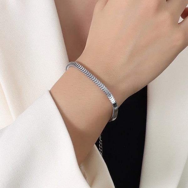 Surgical steel bracelet, FRENCH RIVIERA|Lux Chain in Steel