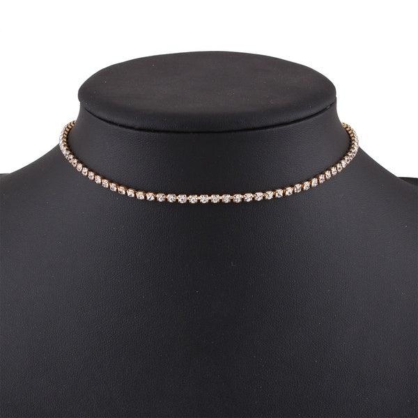 Kaulakoru, FRENCH RIVIERA|Shiny Choker Necklace in Gold