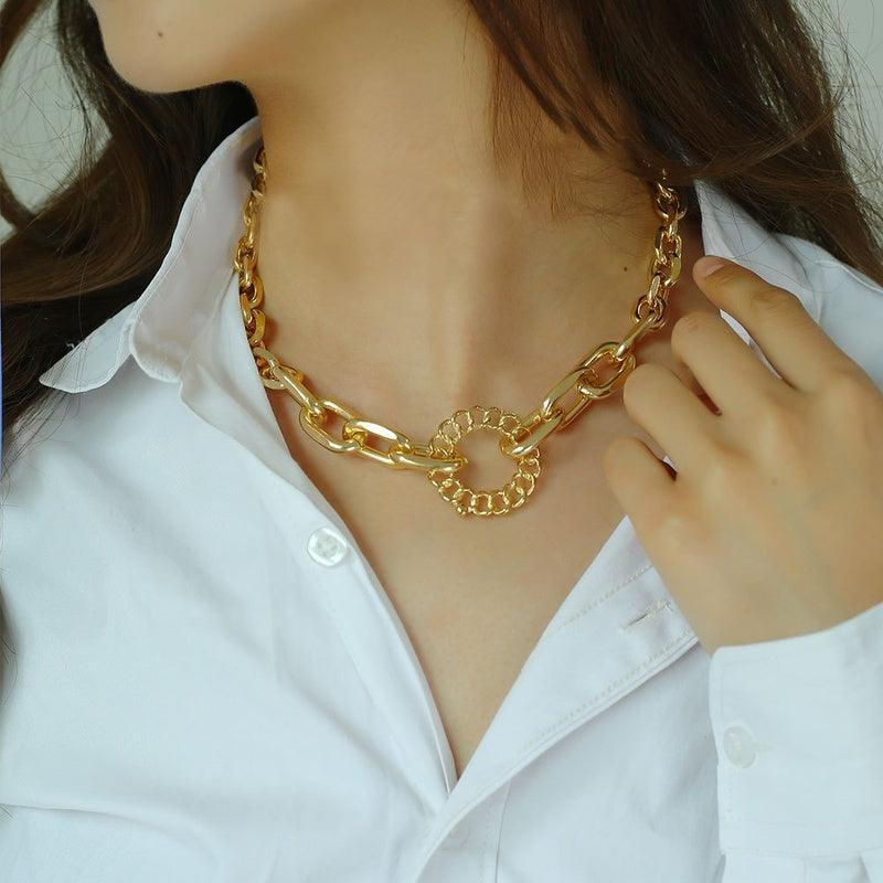 Necklace, FRENCH RIVIERA|Caroline Necklace in Gold