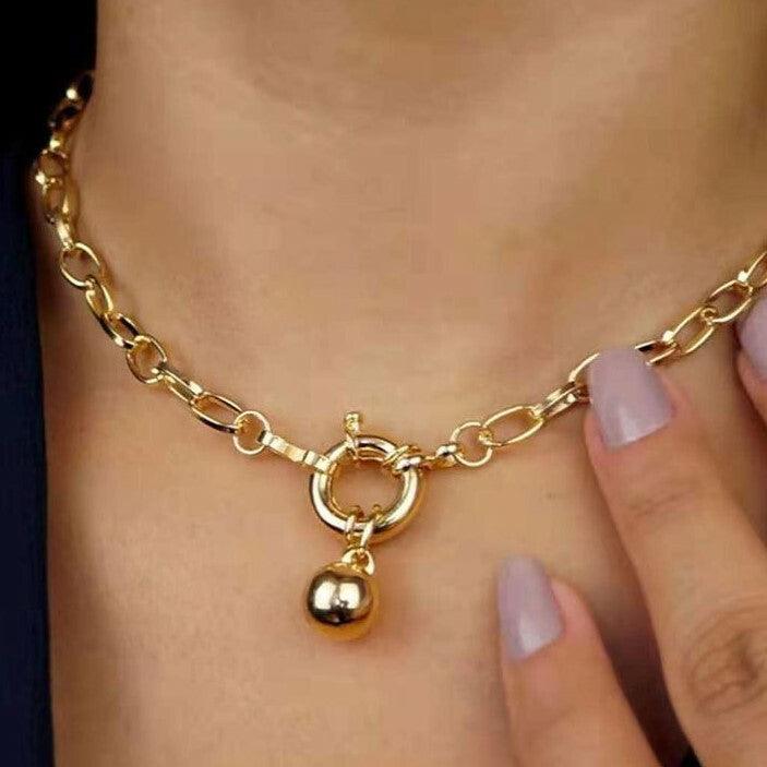 Necklace, FRENCH RIVIERA|Elle Necklace in Gold