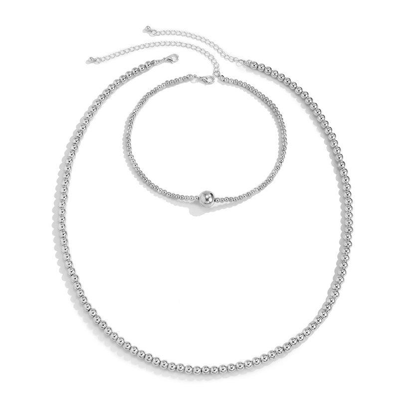 Necklace set, FRENCH RIVIERA|Silver Pearl Necklace Set