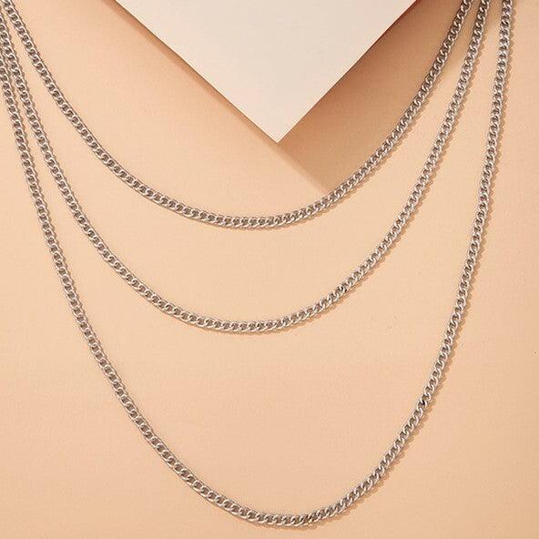 Necklace, Modern Three Layer Chain