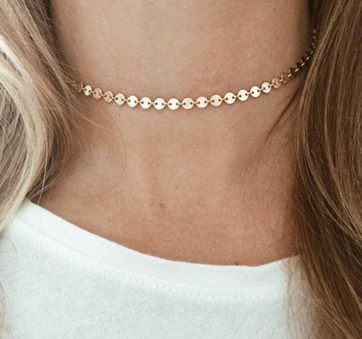 Kirurginteräskorusetti, FRENCH RIVIERA|Rosegold Choker Necklace Set