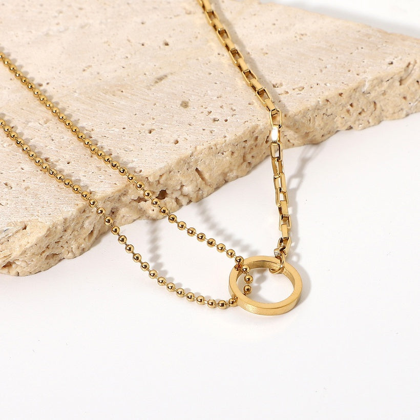 Surgical steel necklace, FRENCH RIVIERA|Aurore Necklace in Gold