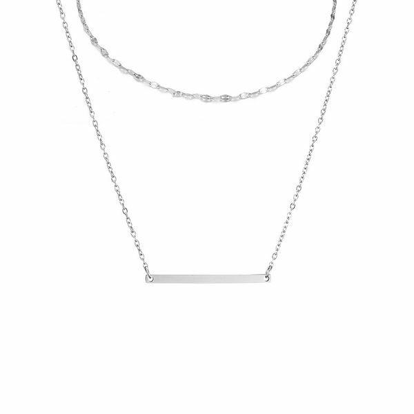 Surgical steel jewelry set, FRENCH RIVIERA|Oceane Silver Necklace Set