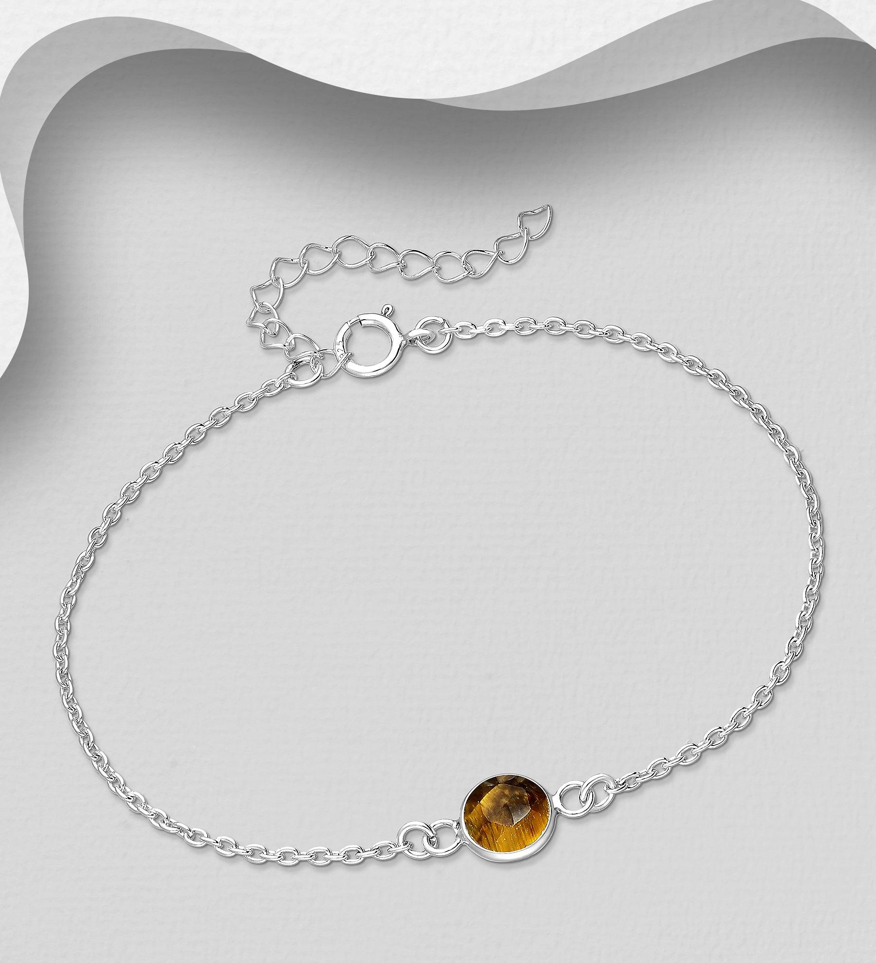 Hopearannekoru, PREMIUM COLLECTION|Delicate Tigers Eye Bracelet