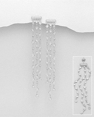 Hopeakorvakorut, PREMIUM COLLECTION|La Preciada Modern Long Earrings