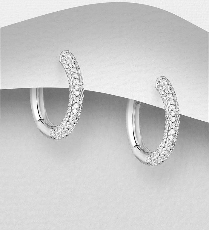 Hopearenkaat, PREMIUM COLLECTION|La Preciada Medium Hoop Earrings