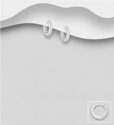 Silver hoops, PREMIUM COLLECTION|La Preciada Medium Hoop Earrings