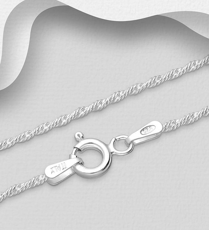 Hopeinen riipusketju, Silver Cordell Chain 45cm