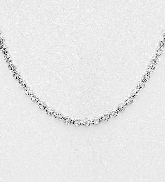 Hopeaketju, Classic Diamond Cut Silver Chain 50cm