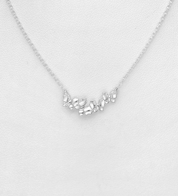 Silver necklace, PREMIUM COLLECTION|Modern Butterflies