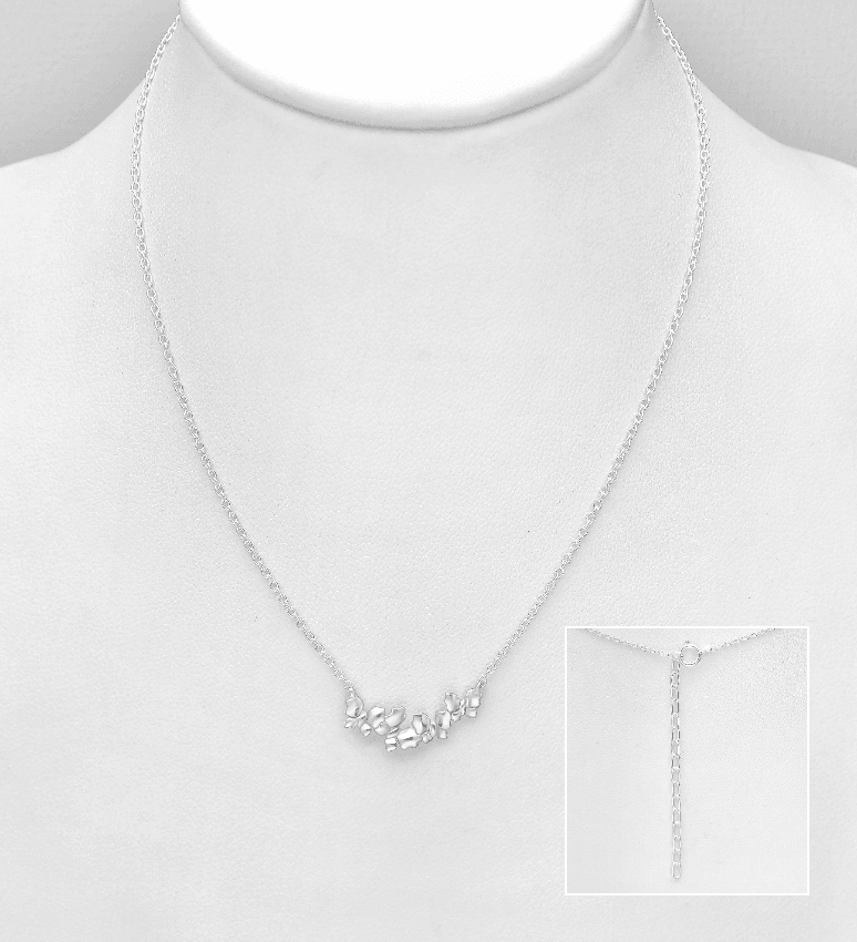 Silver necklace, PREMIUM COLLECTION|Modern Butterflies