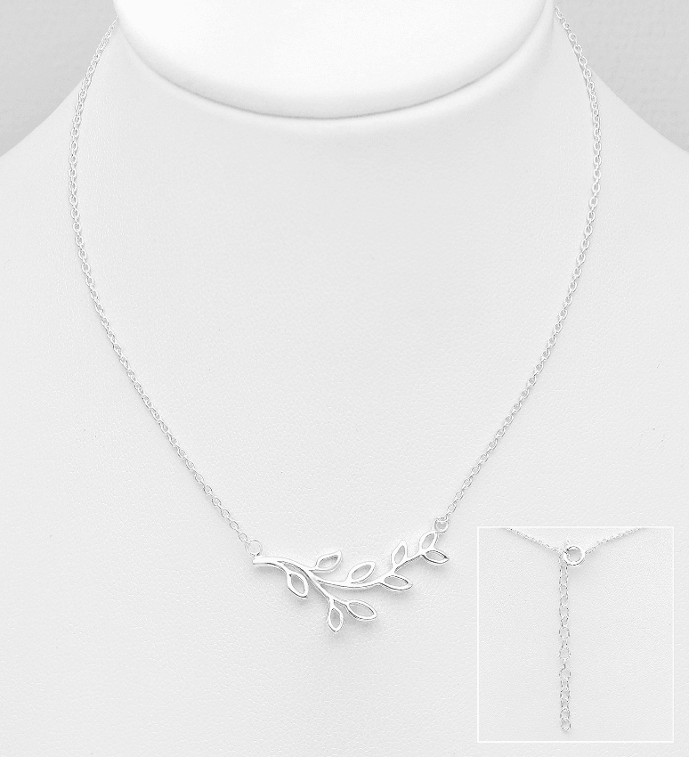 Silver necklace, PREMIUM COLLECTION|Silver Leafs