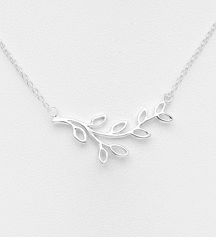 Silver necklace, PREMIUM COLLECTION|Silver Leafs