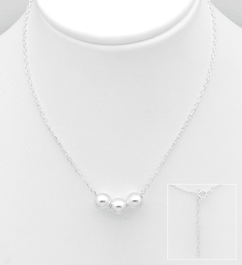 Silver necklace, PREMIUM COLLECTION|Silver Balls