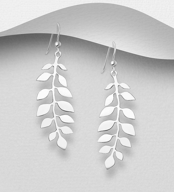 Hopeakorvakorut, PREMIUM COLLECTION|Silver Leaf Earrings