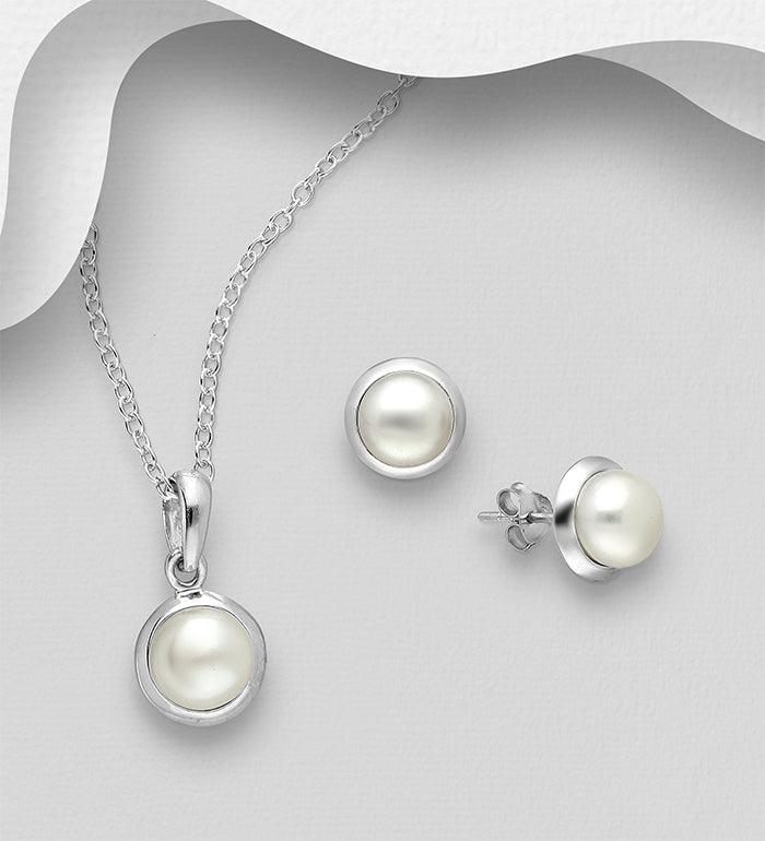 Silver necklace, PREMIUM COLLECTION|Freshwater Pearl