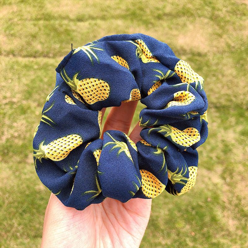 Donut/Scrunchie|SUGAR SUGAR, Pineapple Scrunchie in Dark Blue