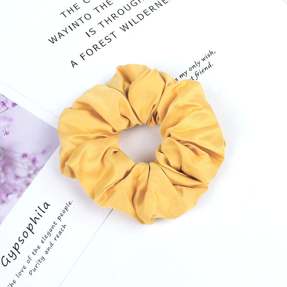 Donut/Scrunchie|SUGAR SUGAR, Yellow Satin Scrunchie