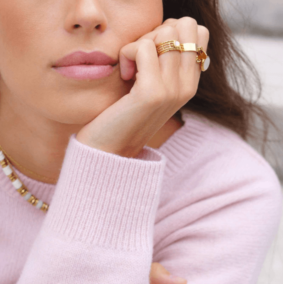 Sormus, BOHM PARIS|Bague Anaïs -dorée avec turquoise africaine