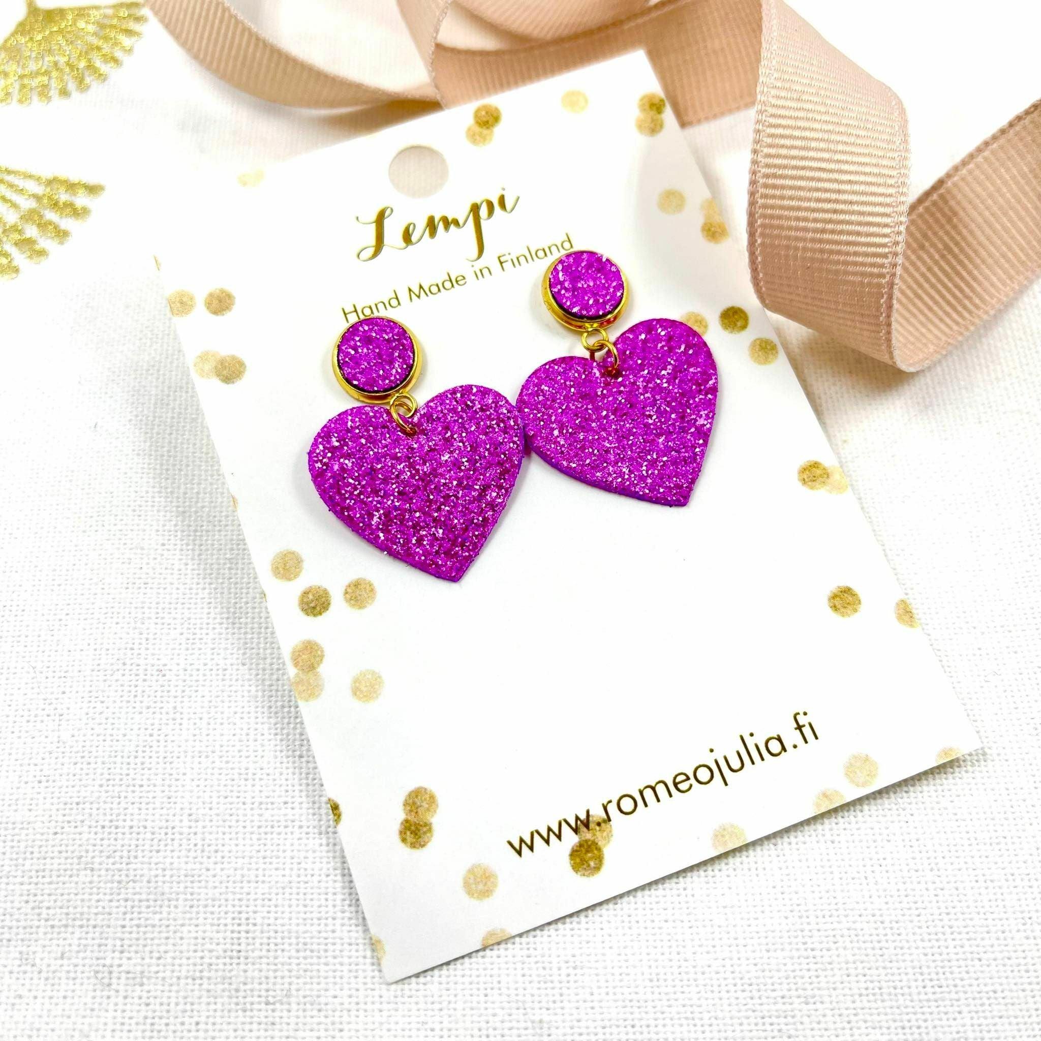 LEMPI earrings, Lempi (button, lilac pink)