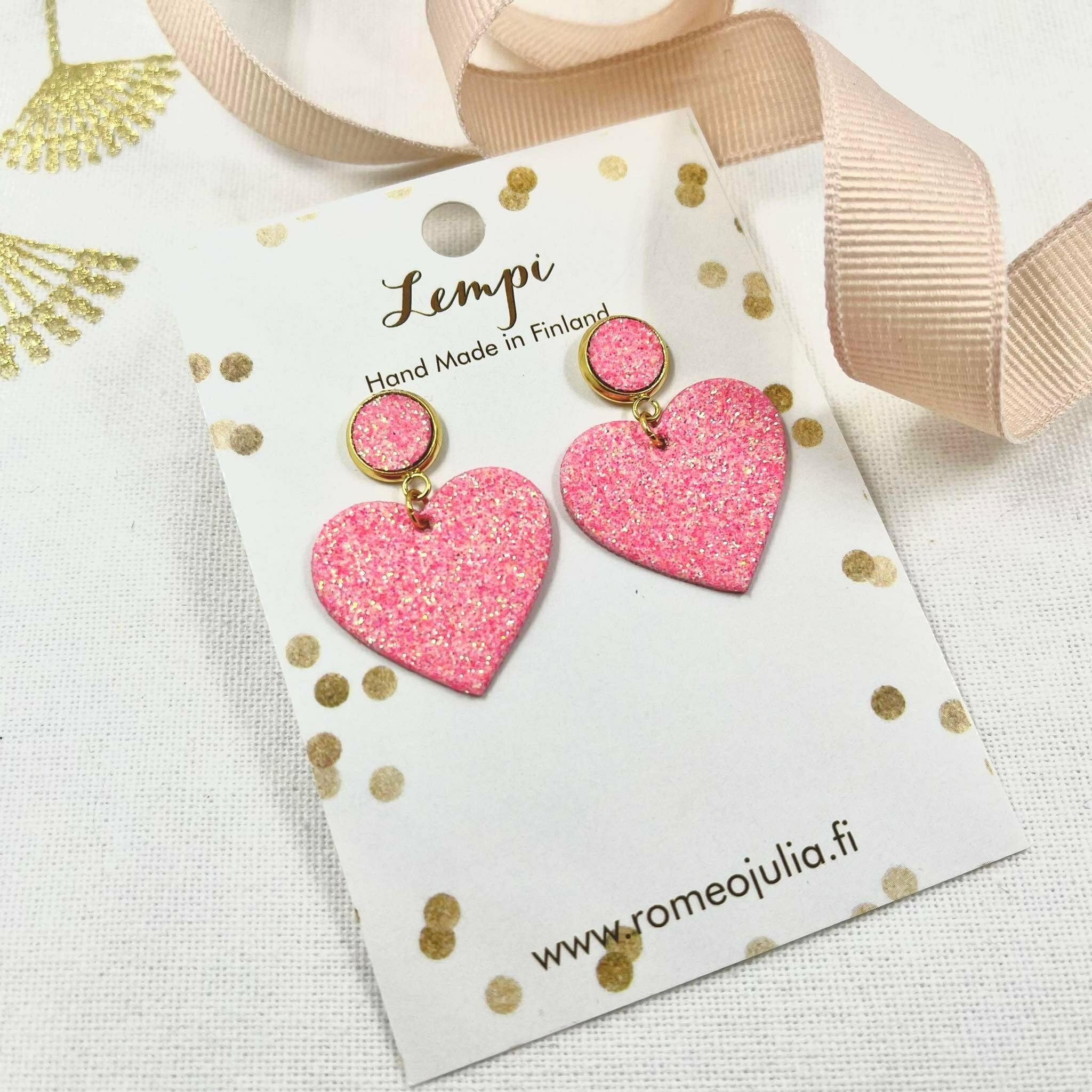 LEMPI earrings, Lempi (button, multicolor light pink)