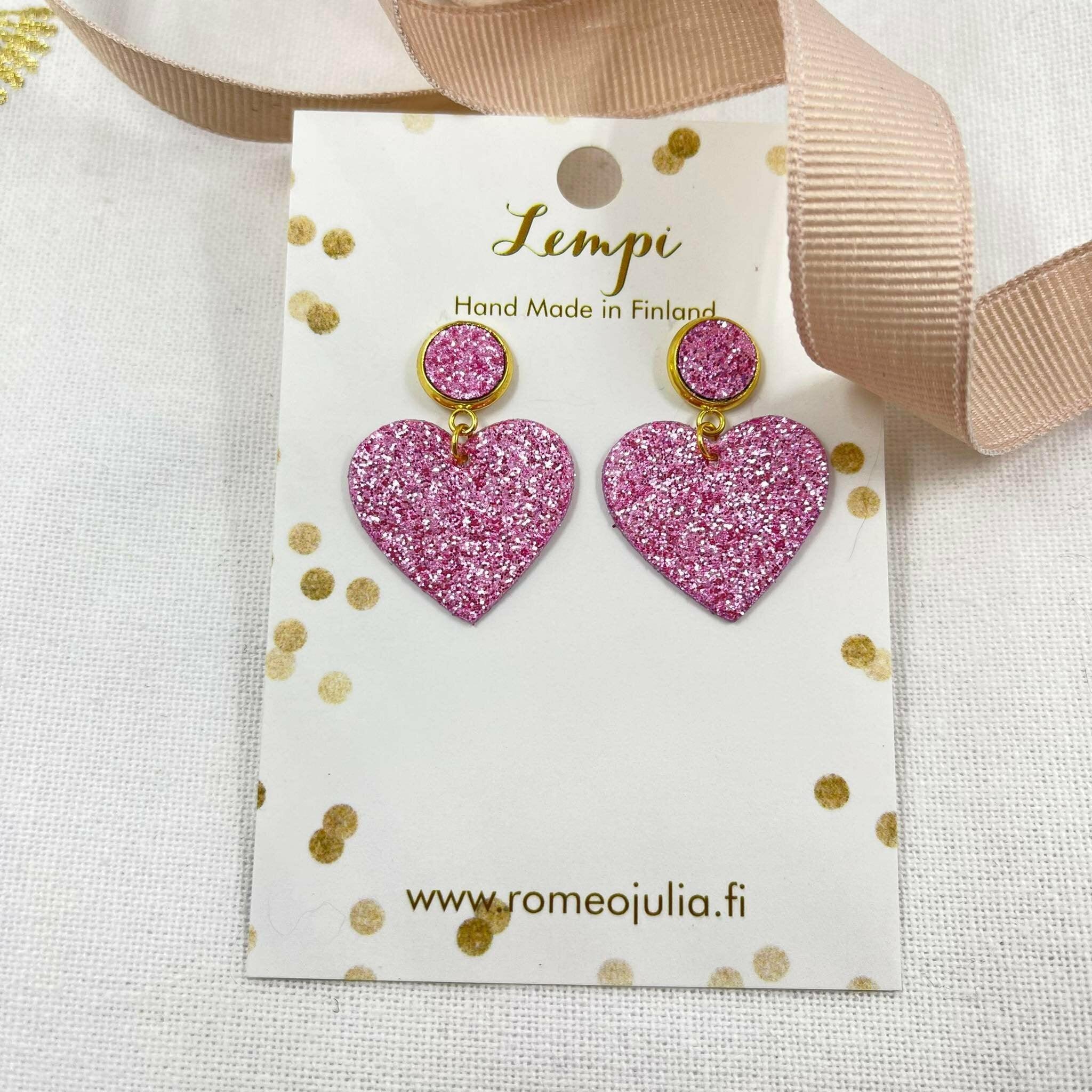 LEMPI earrings, Lempi (button, pink)