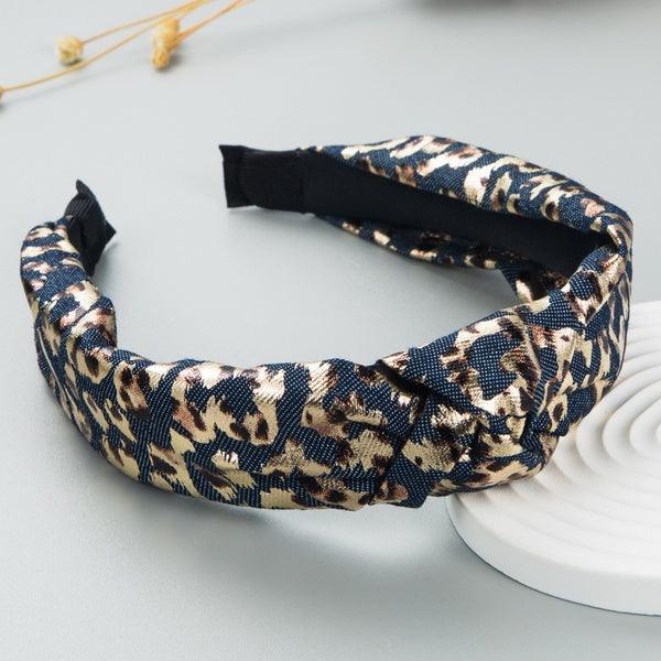 Hairband|SUGAR SUGAR, Leopard Hairband in Dark Blue