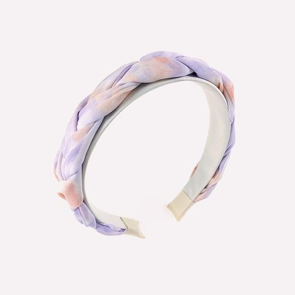 Hairband|SUGAR SUGAR, Braided Tie Dye Hairband in Lavender