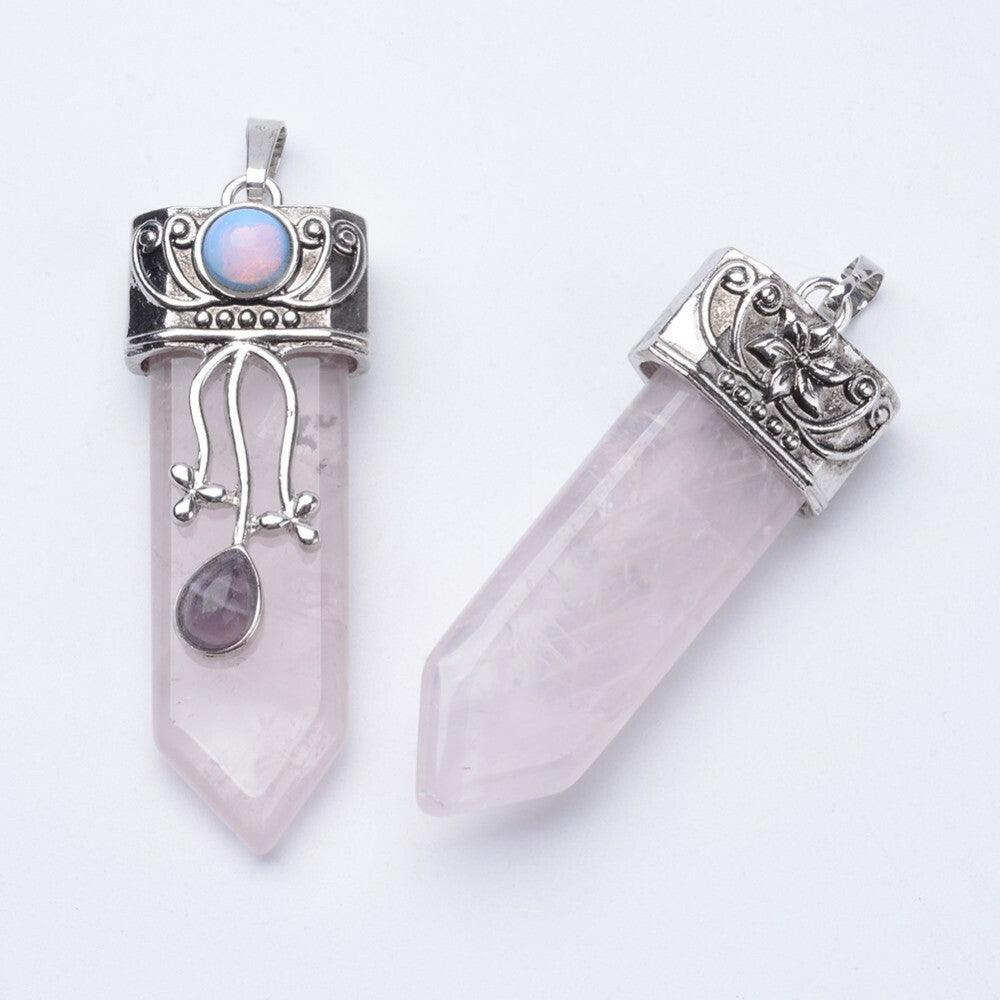 Luonnonkiviriipus, NATURE COLLECTION|Macigal Rose Quartz Pendant