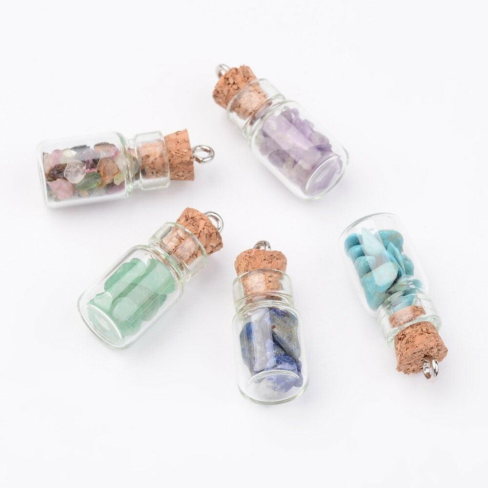 Luonnonkiviriipus, NATURE COLLECTION|Small Glass Bottle Pendant