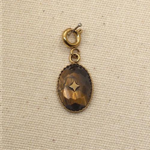 Mascot/pendant, BOHM PARIS|Lockie Charm Castille petit - Tiger's eye