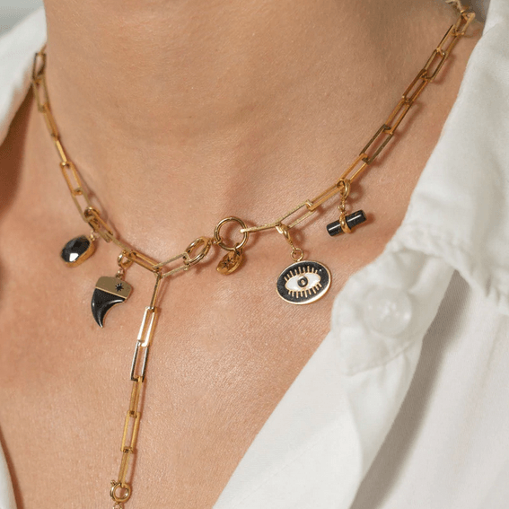 Mascot/pendant, BOHM PARIS|Lockie Charm Chloé -onyx