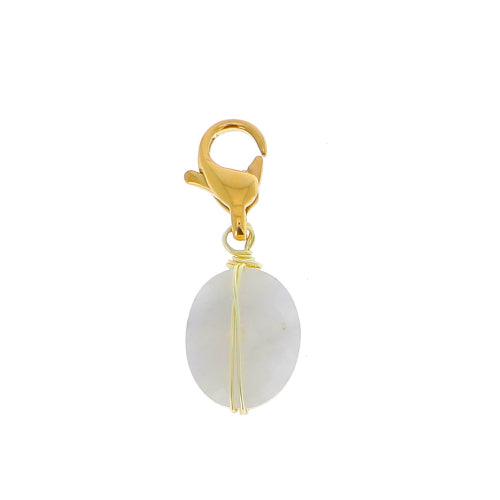 Mascot/pendant, BOHM PARIS|Lockie Charm Ruben -agate blanche