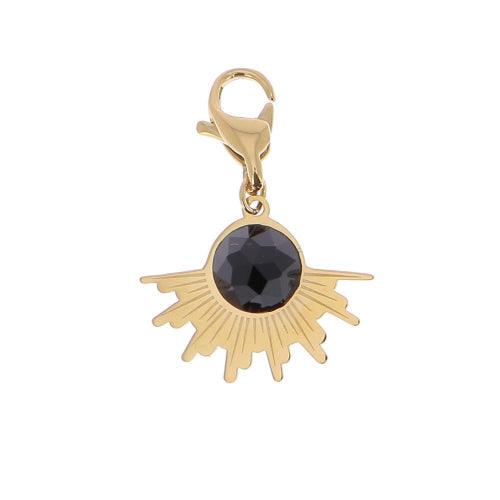 Mascot/pendant, BOHM PARIS|Lockie Charm Tessaya -agate noire