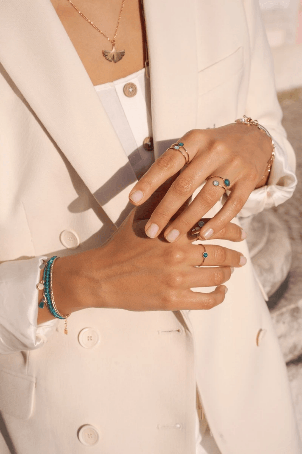 Ring, BOHM PARIS|Bague Ally -mint green