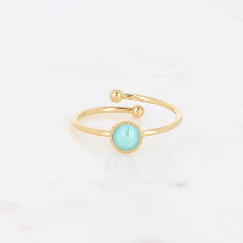 Ring, BOHM PARIS|Bague Ally -mint green