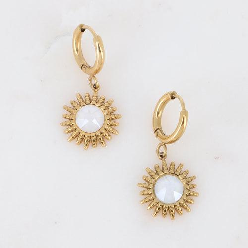 Earrings, BOHM PARIS | Boucles Dao -electric white