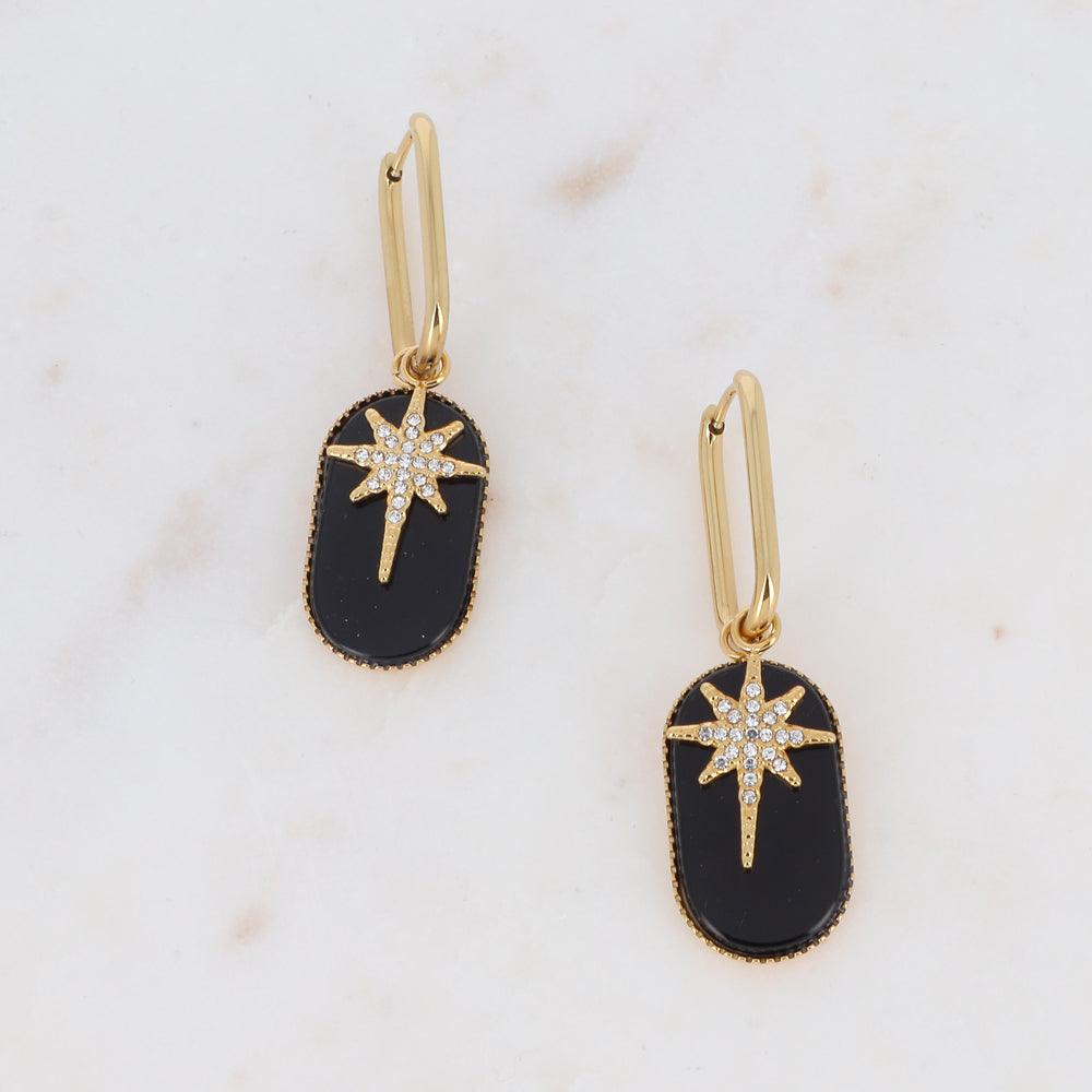 Earrings, BOHM PARIS|Boucles Jolline -onyx