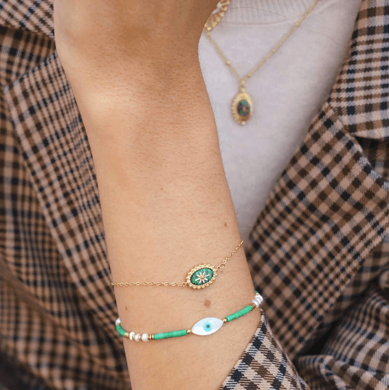 Bracelet, BOHM PARIS|Bracelet Malina -malachite