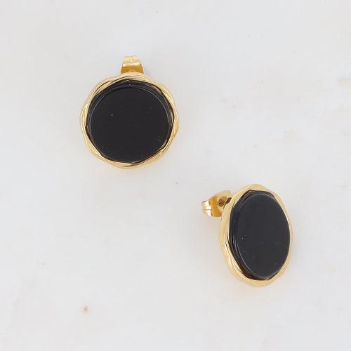 Earrings, BOHM PARIS|Boucles Luce -onyx