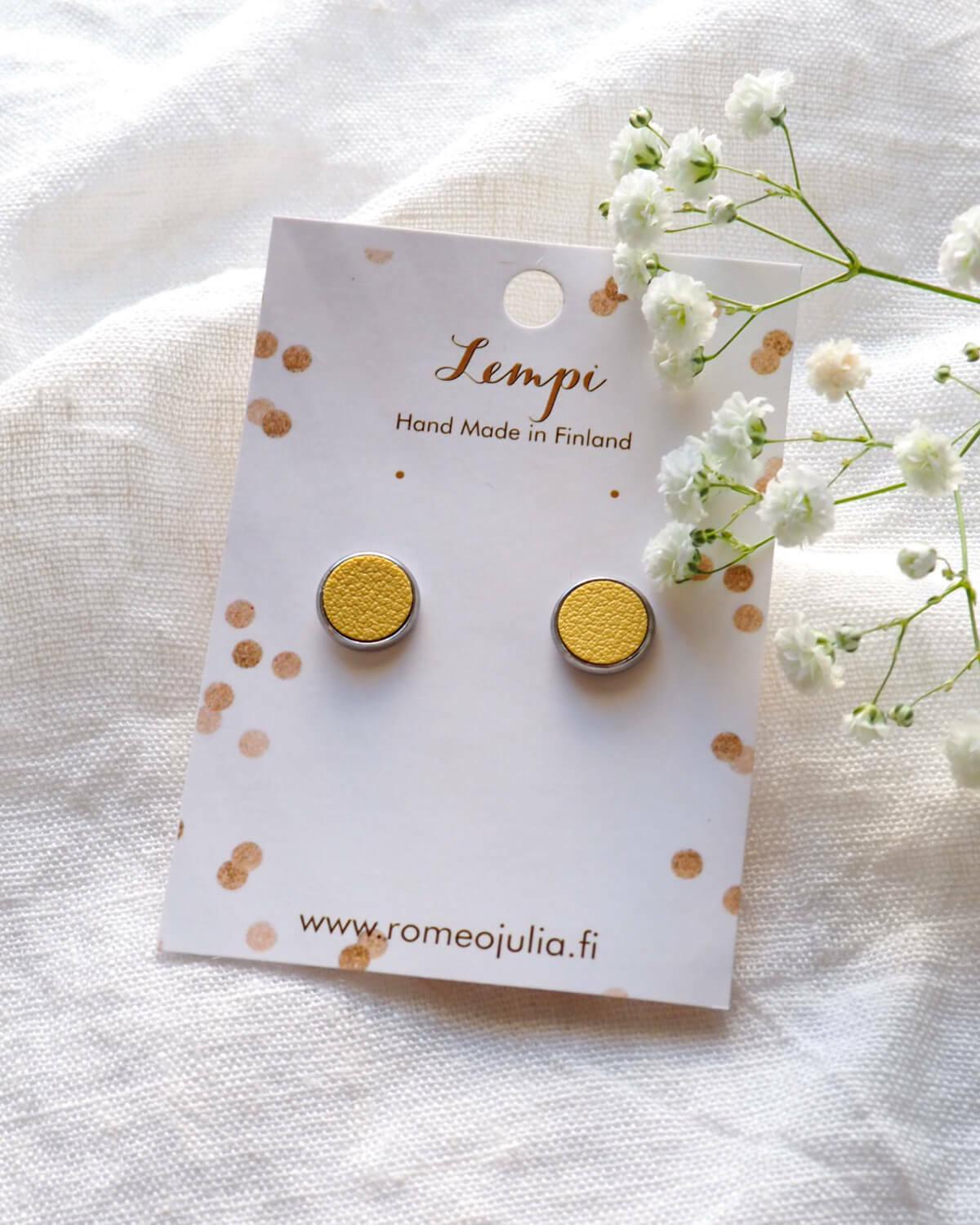 LEMPI earrings, Veera (warm light yellow, XXS)