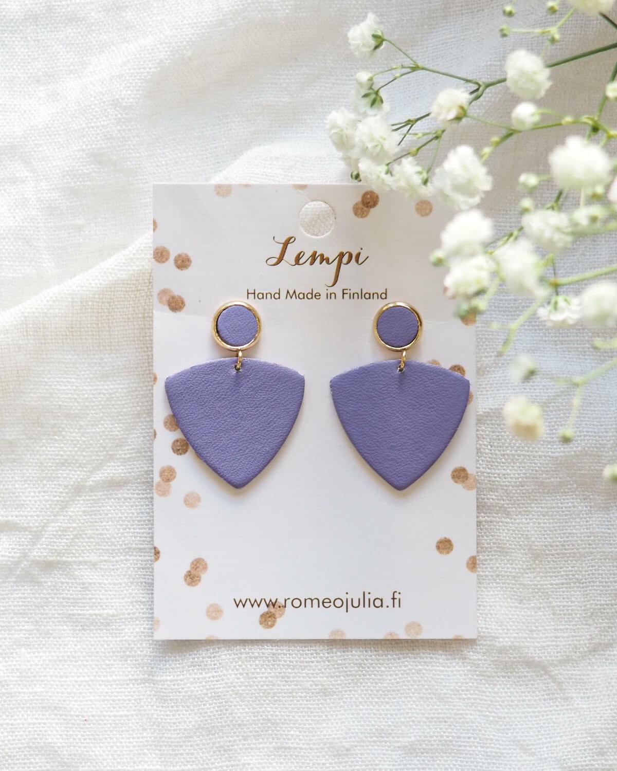 LEMPI earrings, Alisa (dark lavender)