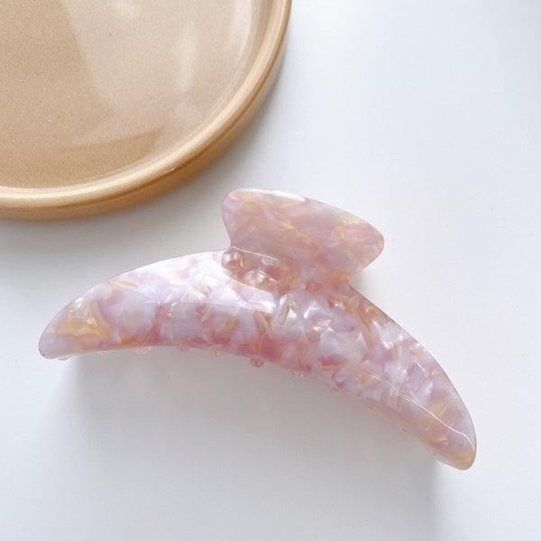 Hair clip, shark's tooth|SUGAR SUGAR, Large Pearly Pink Hairclip