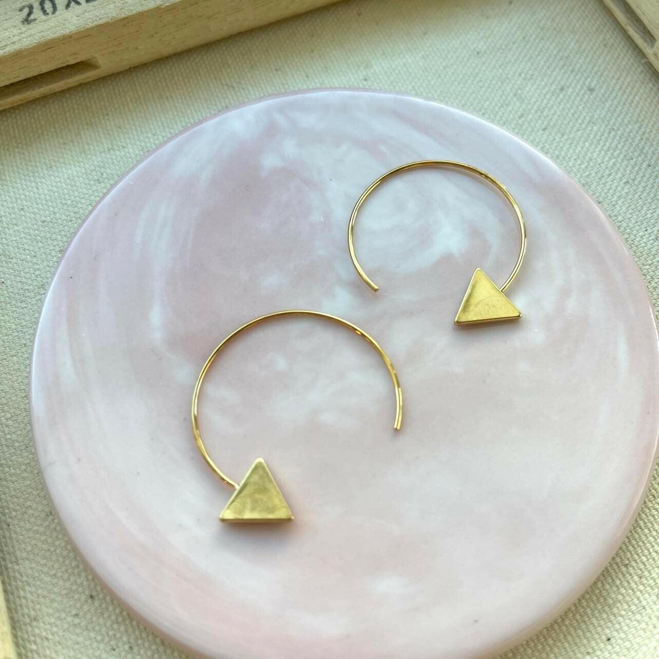 Earrings, FRENCH RIVIERA|Minimalist gold-colored earrings