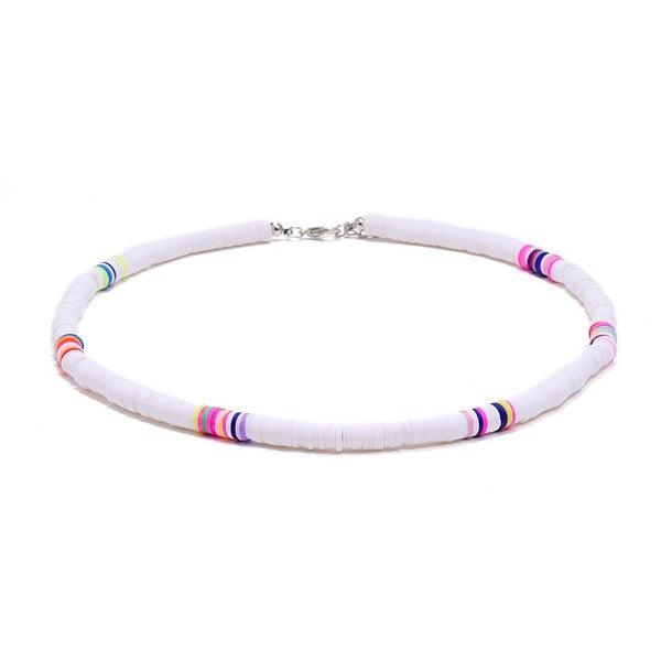 Kaulakoru, FRENCH RIVIERA|White + Multicolor Surf Necklace