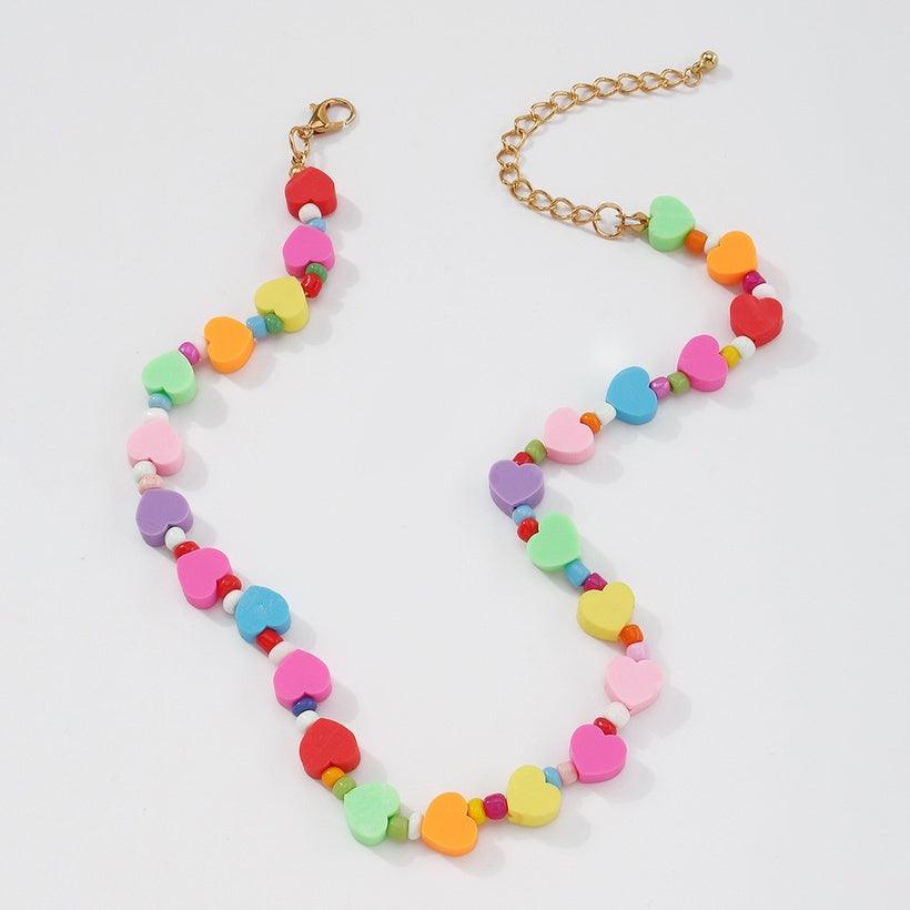 Necklace, FRENCH RIVIERA | Colorful Summer Heart Necklace