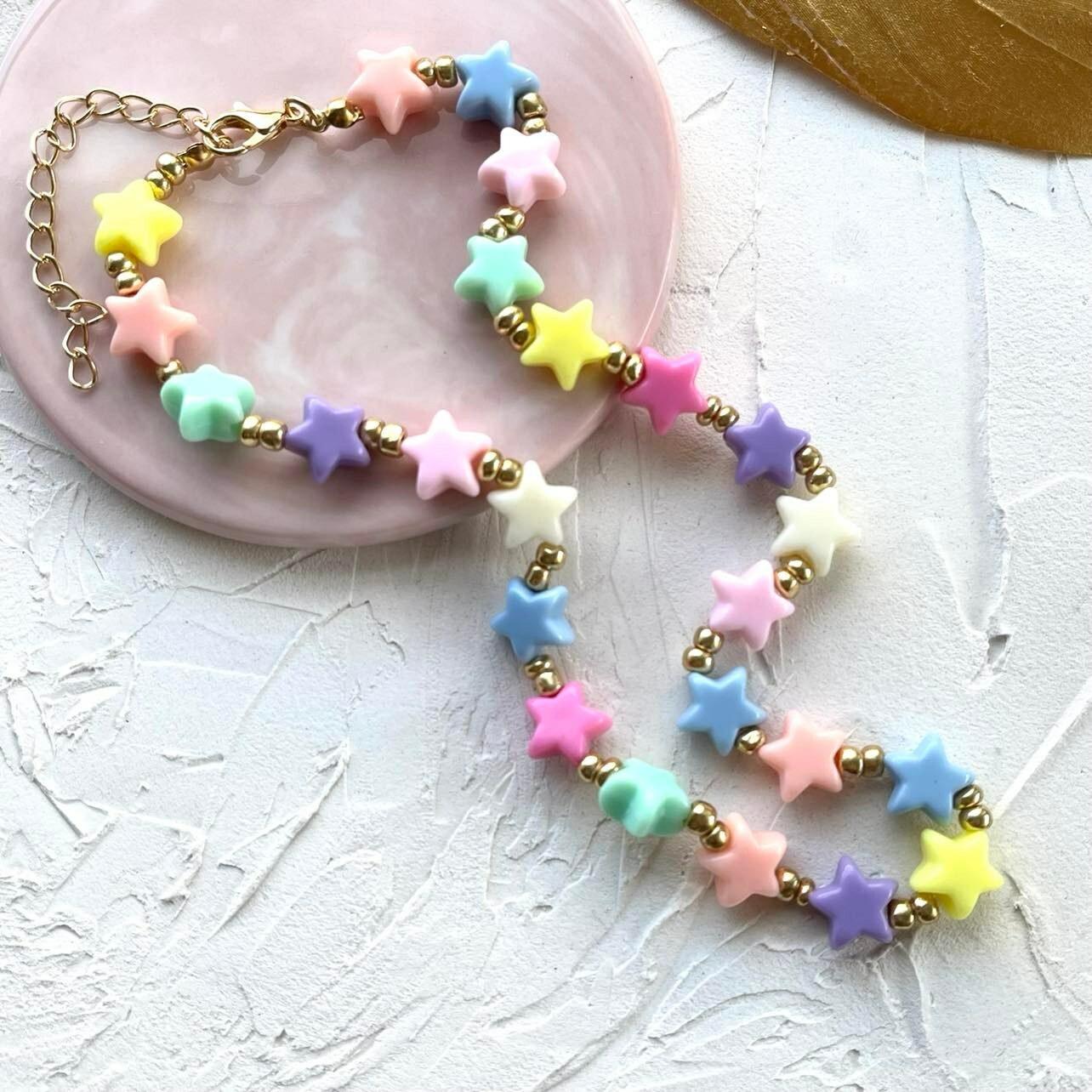 Necklace, FRENCH RIVIERA|Star Necklace - pastel-colored star jewelry