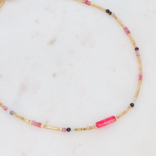 Necklace, BOHM PARIS|Collier Elody -rhodonite